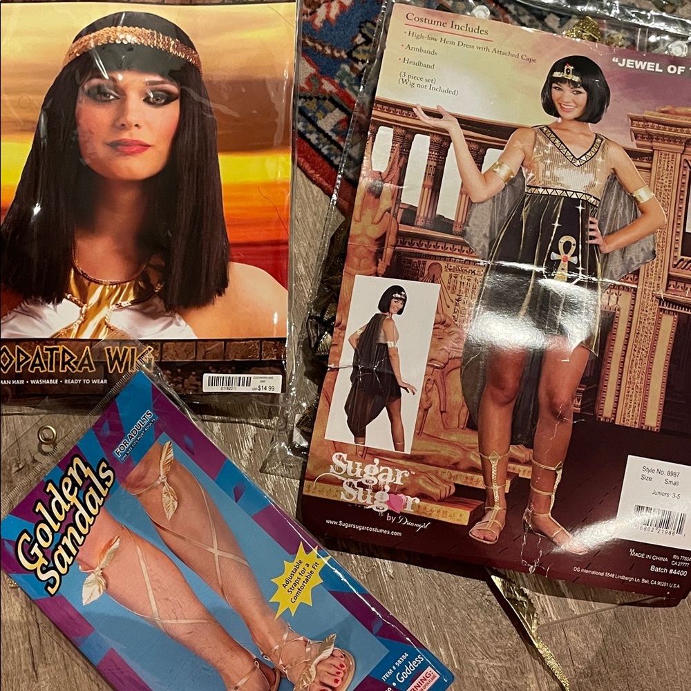 Spirit Cleopatra Costume Set with Gold Sandals